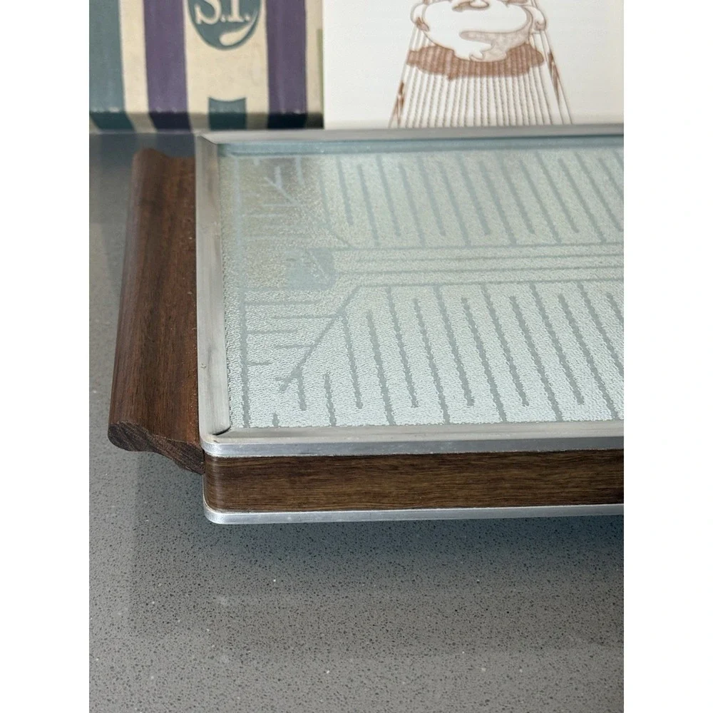 VTG Salton Hotray H-110 Food Warmer MCM Mid Century Modern Glass Hot Plate Box